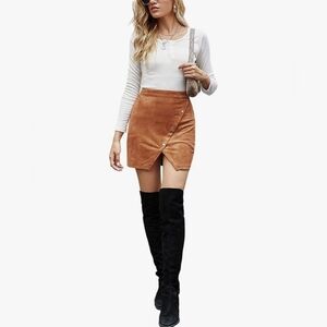 Tan Mini Skirt